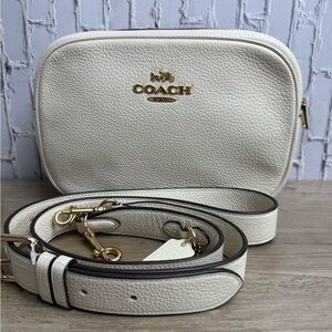 NWT Coach Detachable and thicker strap Large Jamie Camera Bag Gold/Chalk CA207
